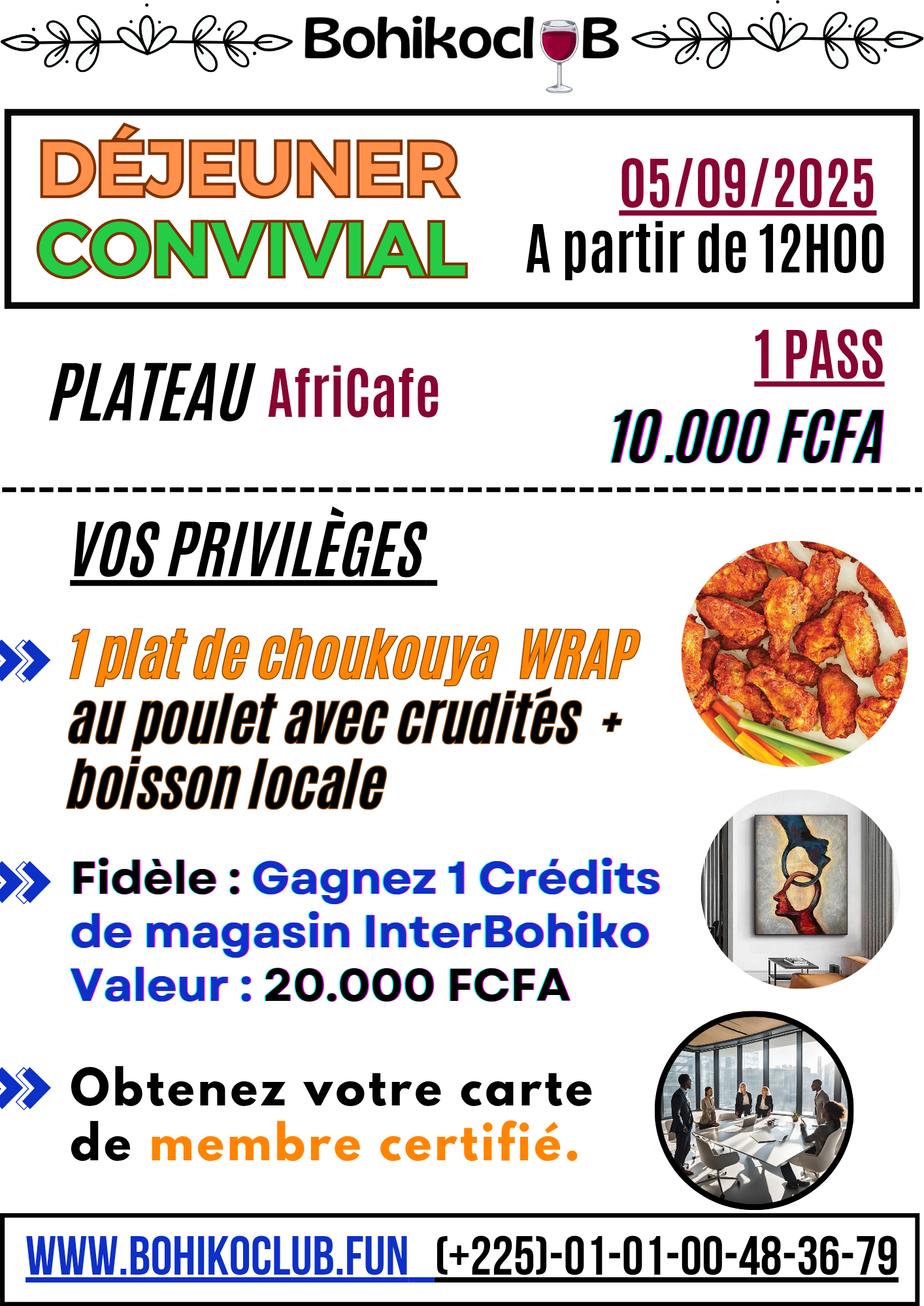 PASS DÉJEUNER CONVIVIAL